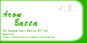 aron batta business card